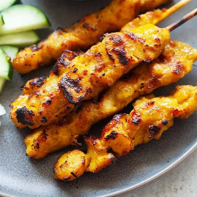 Chicken Satay Skewers – Creamy Peanut Sauce Grilled Chicken Snack