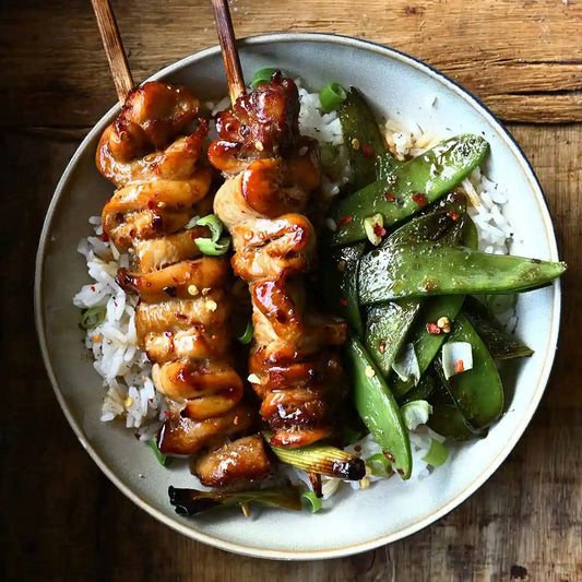 Skewers Rice Bowl