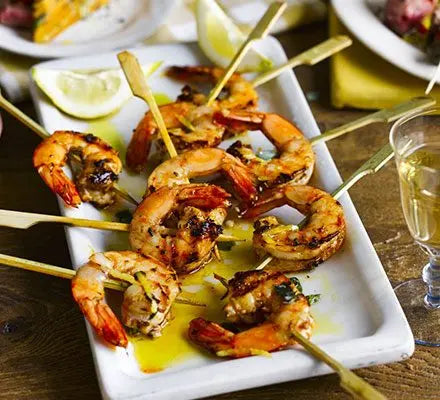 Grilled Tiger Prawn Skewers – Juicy Seafood BBQ Delight