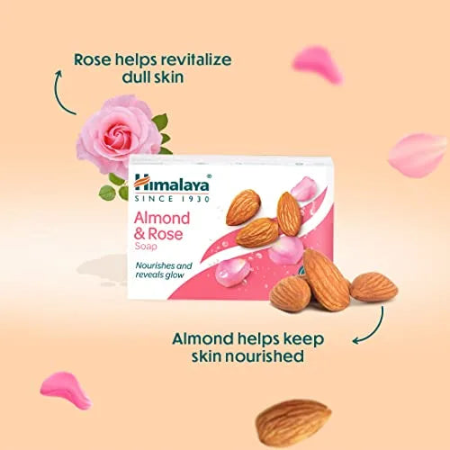 Himalaya Almond & Rose Soap 125g for Soft & Moisturized Skin