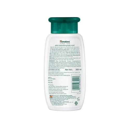 Himalaya Extra Moisturizing Baby Wash | Almond Oil and Milk | Gentle Hydration for Baby