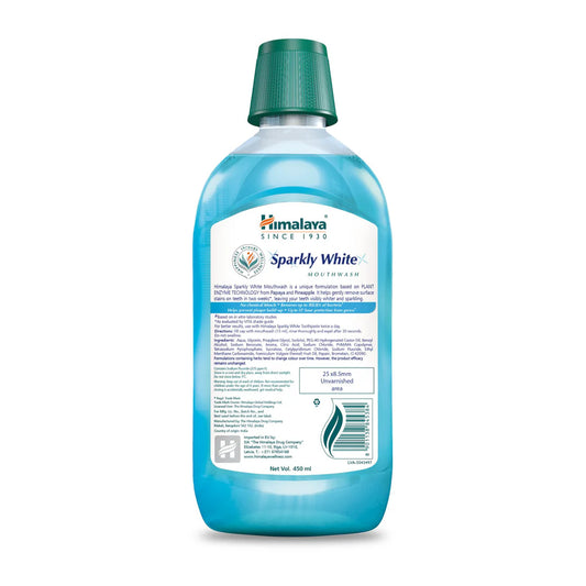 Himalaya Sparkling White Mouthwash | Whitening Oral Care 215ml