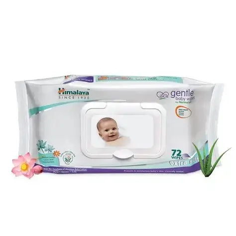 Himalaya Gentle Baby Wipes | Aloe Vera & Indian Lotus Extracts for Soft & Safe Cleaning