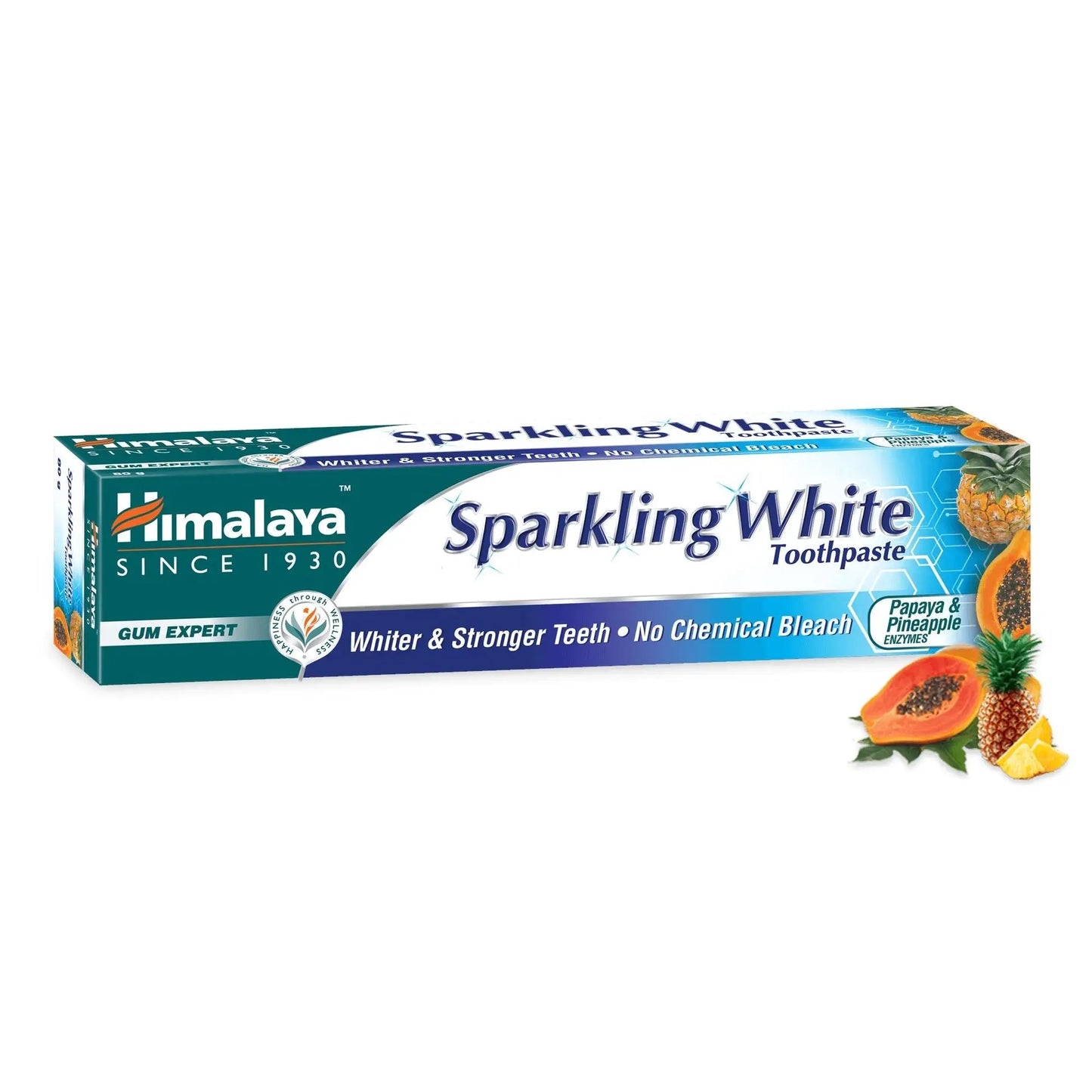 Himalaya Sparkling White Fresh Gel Toothpaste | Papaya and Pineapple Enzymes