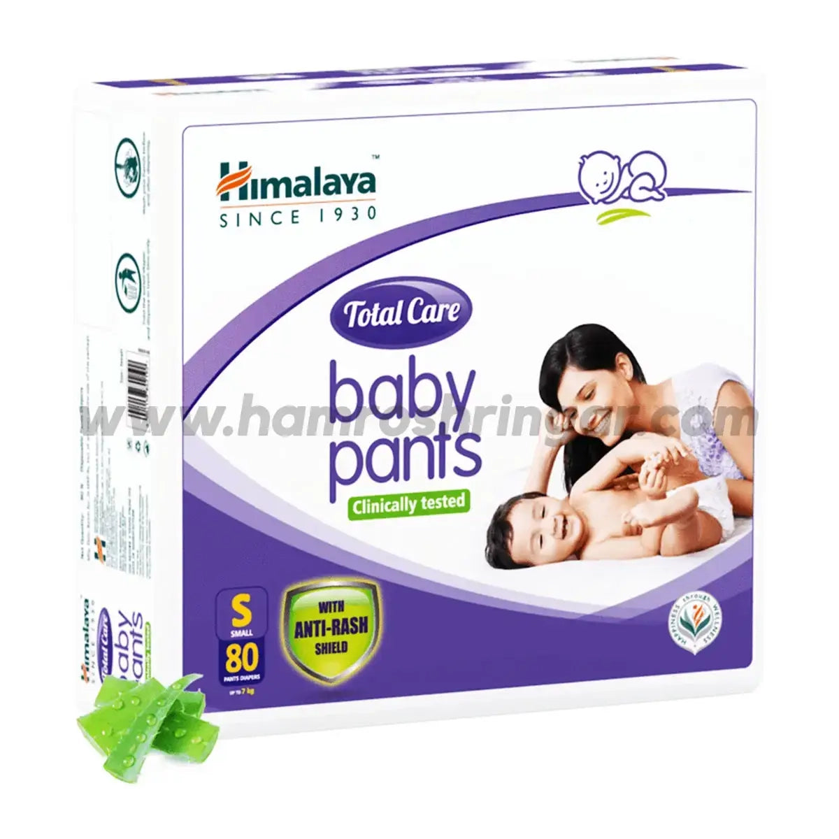 Himalaya Total Care Baby Pants Small 80s | Aloe Vera and Yashad Bhasma with Anti-Rash Shield