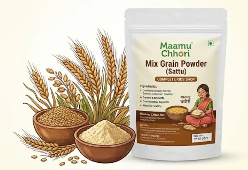 MaamuChhori Mix Grain Powder - A Nourishing Combination Of Baby-Friendly Grains Provides Essential Energy, Protein, And Micronutrients To Support Healthy Growth During The Most Critical Early Weaning Stage