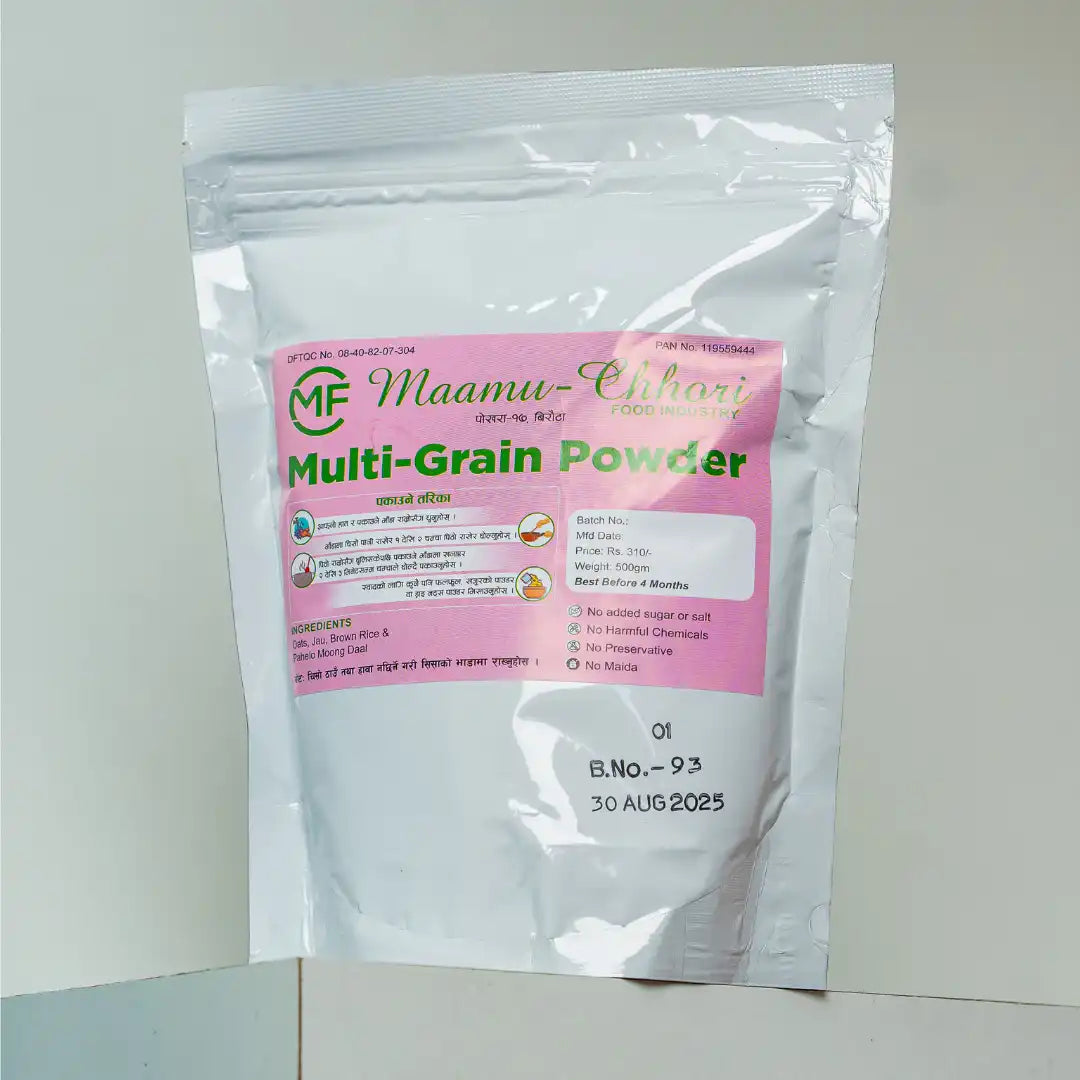 MaamuChhori Multi Grain Powder - A Nourishing Combination Of Baby-Friendly Grains Provides Essential Energy, Protein, And Micronutrients To Support Healthy Growth During The Most Critical Early Weaning Stage