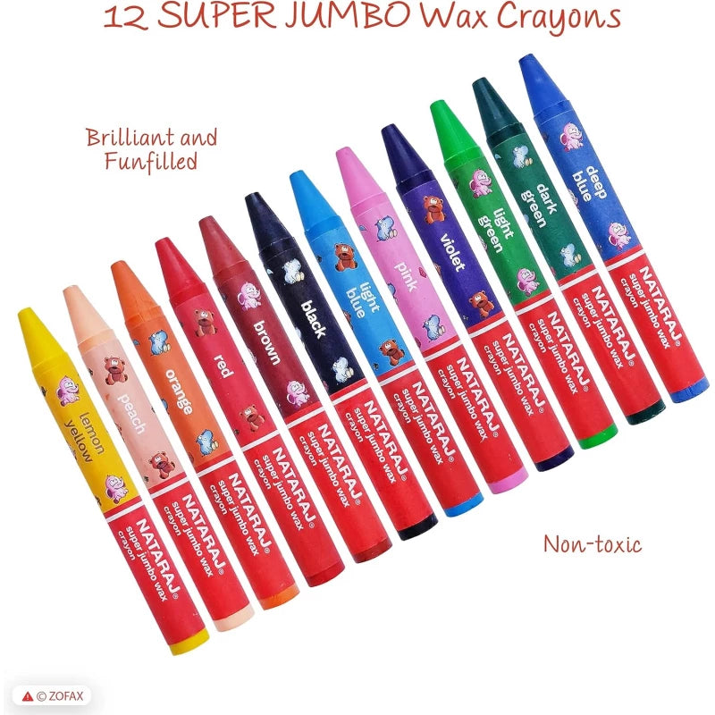 Natrajan Small Wax Crayon – Bright Colors for Kids Drawing & Coloring