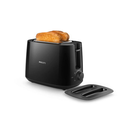 Philip Toaster - HD2582/90 - 8 Browning Levels, Bun Warmer, And Defrost Mode, In A Clean, Modern Colour Palette
