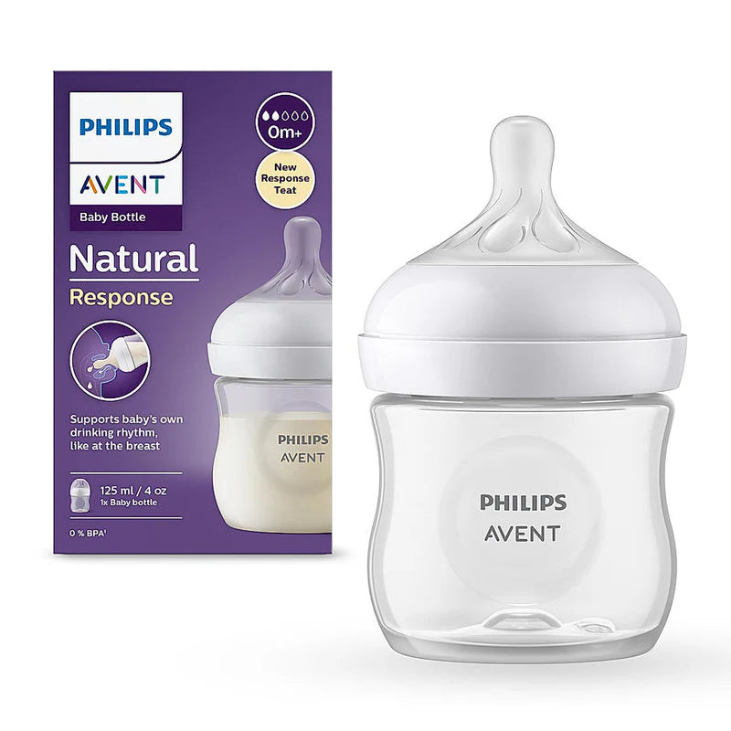 Philips Avent Bottle Nat 3.0 4oz 1P - SCY900/01 - Soft, Breast-Shaped Silicone Teat That Mimics The Feel Of The Breast, Making It Easy To Combine Breast And Bottle Feeding
