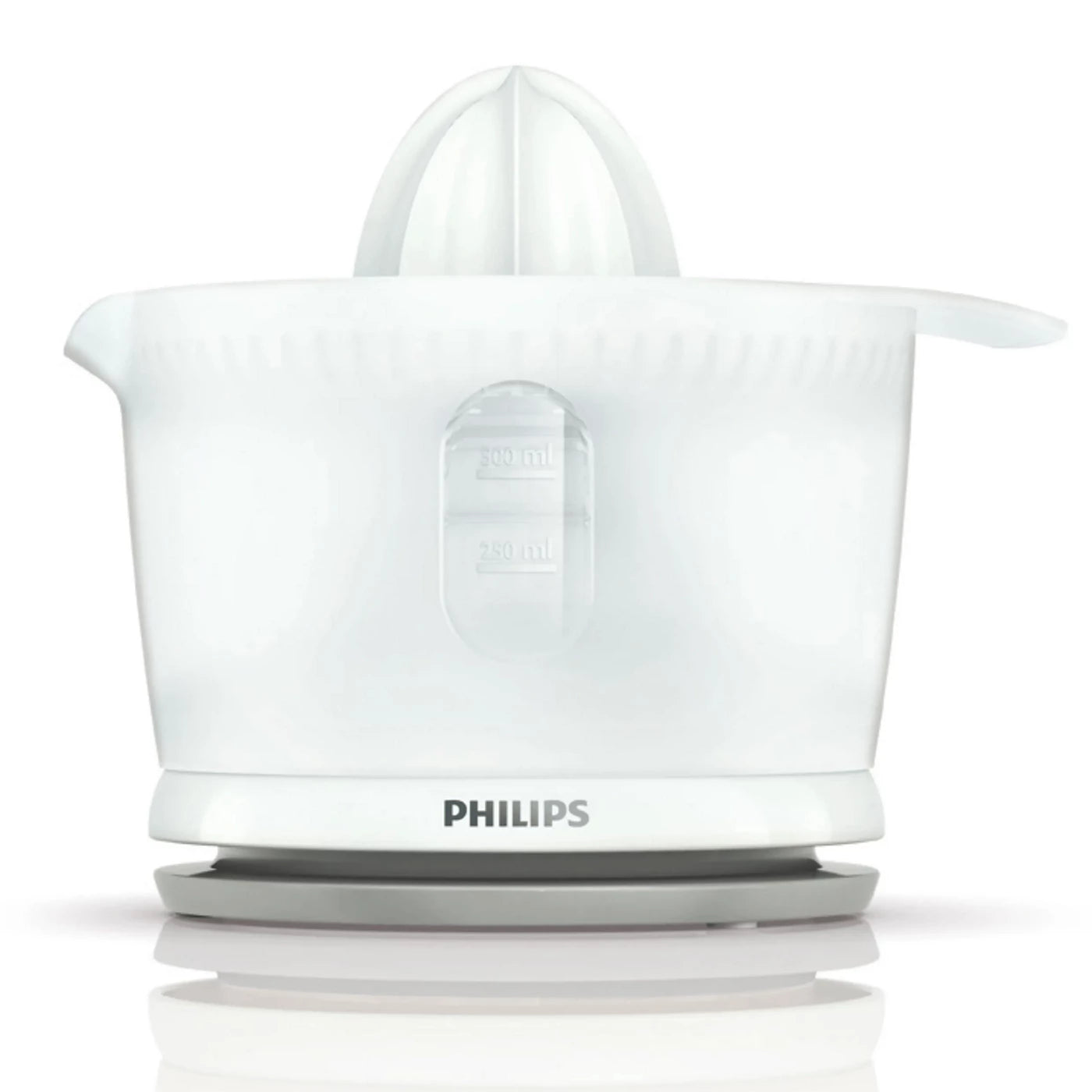 Philips Citrus Press - HR2738/00 - Two Cones Fit All Citrus Sizes, And The Transparent Jug Measures As You Squeeze