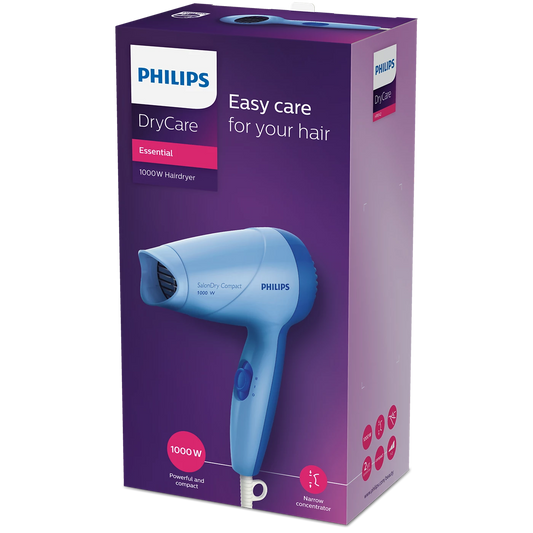 Philips Hair Dryer - HP8142/00 - Compact And Portable With a Concentrator Nozzle For Precise Drying