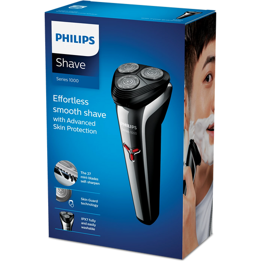 Philips Shaver - S1301/02 - Charge From Any USB Port, Laptop, Power Bank, Or Car Charger, With a 40-Minute Runtime