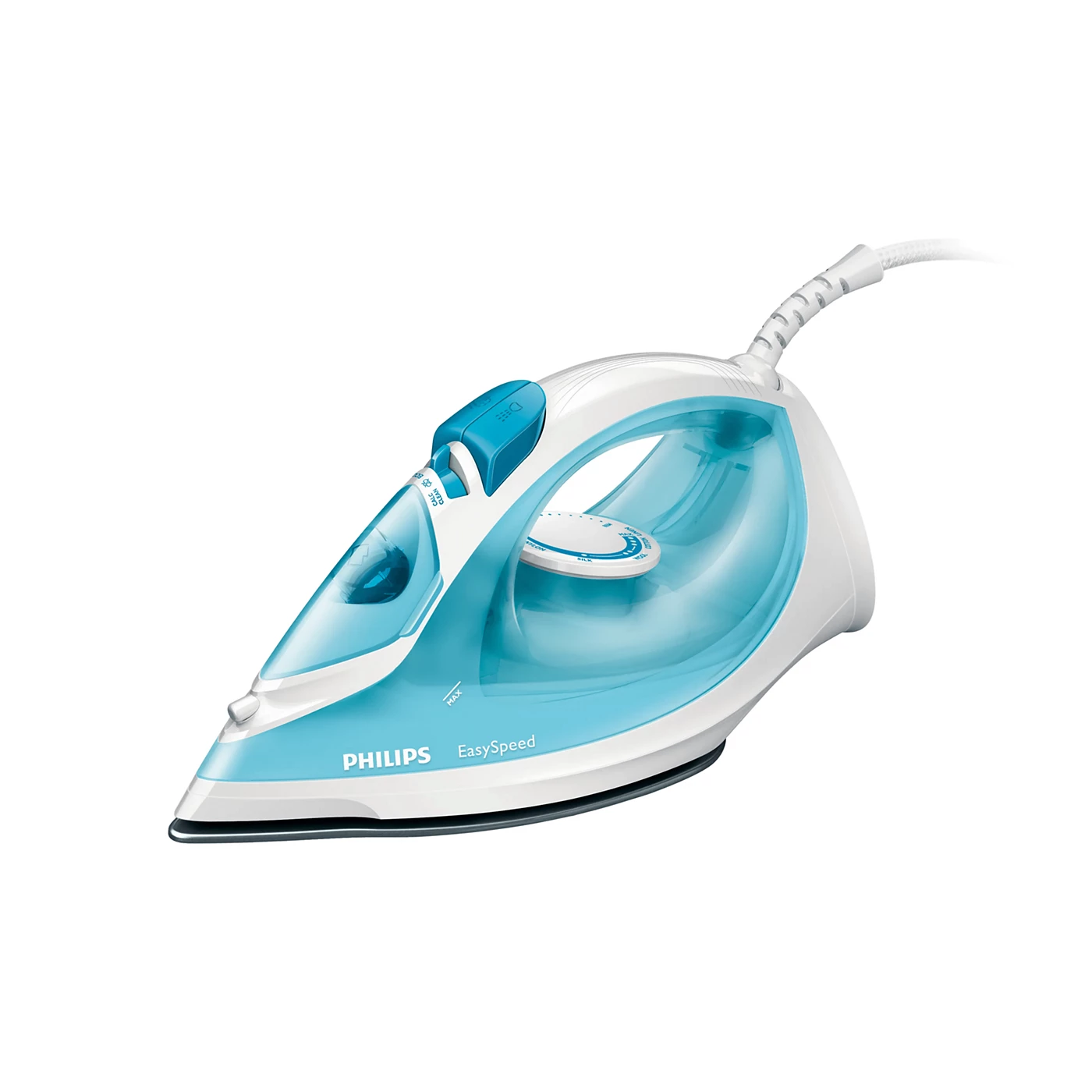 Philips Steam Iron - GC1028/20 - Features a 2200 W Motor, SteamGlide Advanced Soleplate, And a 300 ml Water Tank. With 30 g/min Continuous Steam And a 100 g Steam Boost