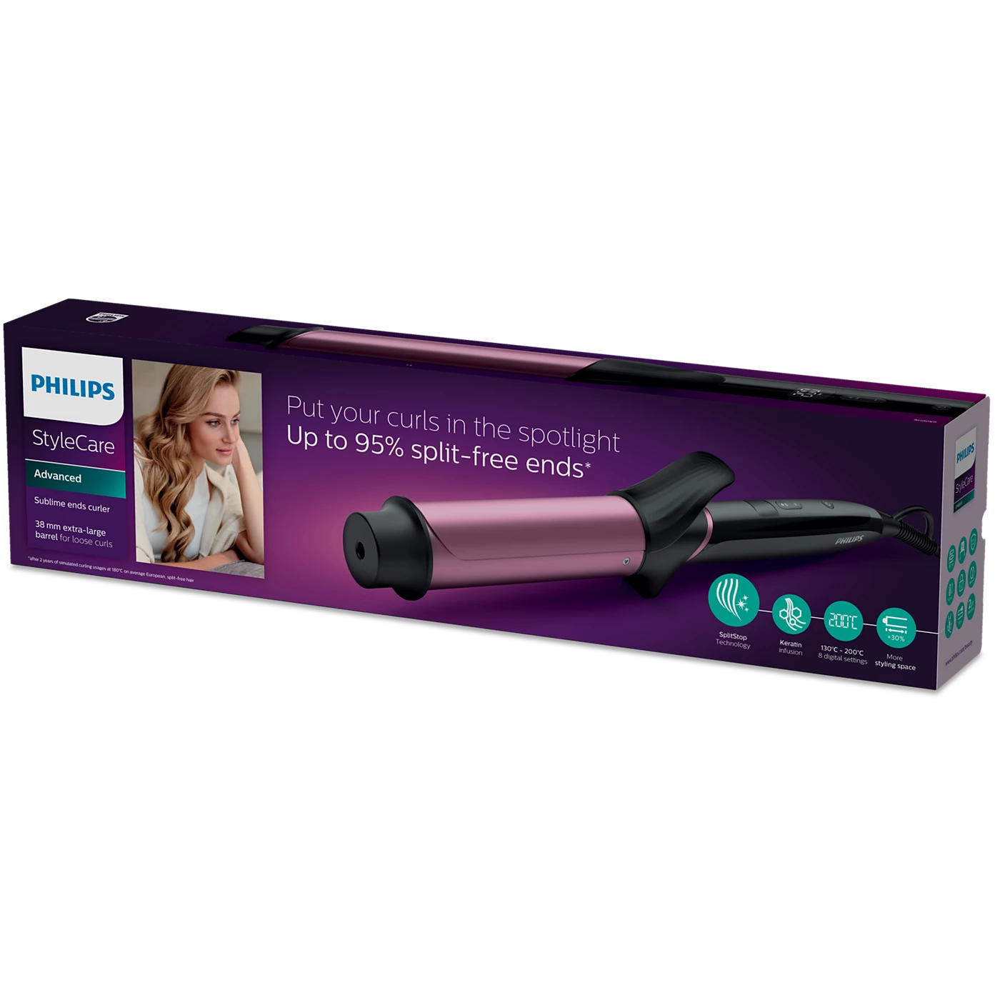 Philips Styler Curler 38mm - BHB869/00 - Features a Larger 38 mm Curling Chamber For Soft, Voluminous Waves And Loose Curls