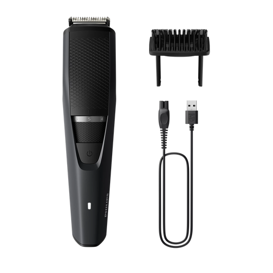 Philips Trimmer - BT3302/15 - Features Advanced DualCut Blades With Rounded Tips, 20 Lock-In Length Settings, And a Full-Metal Motor