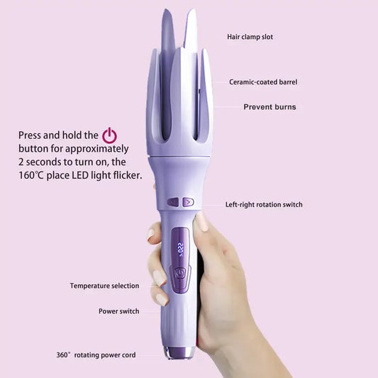 Premium Hair Curler – Ceramic Tourmaline Curling Iron Salon Results at Home