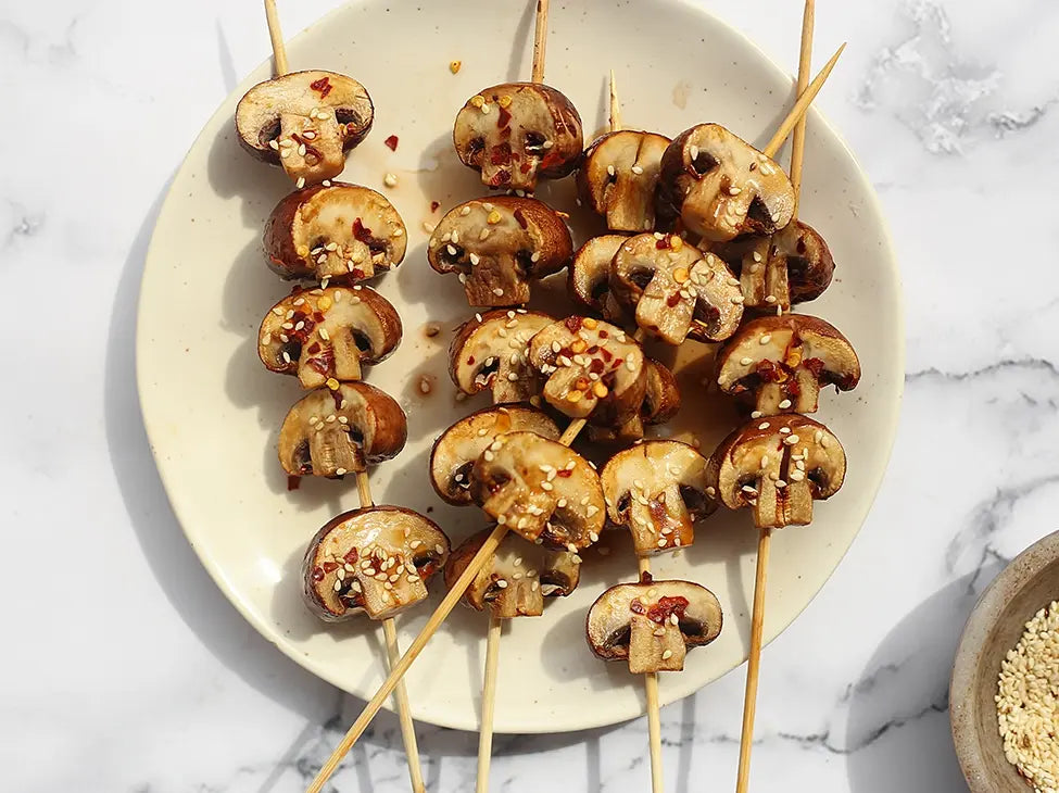 Premium Shiitake Mushroom Skewers – Healthy Vegan BBQ Snack