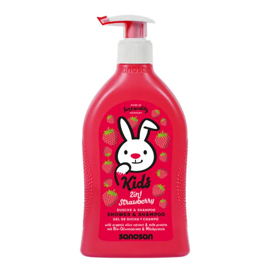 Sanosan Kids 2in1 Strawberry Shampoo 400ml – Fun Hair Care