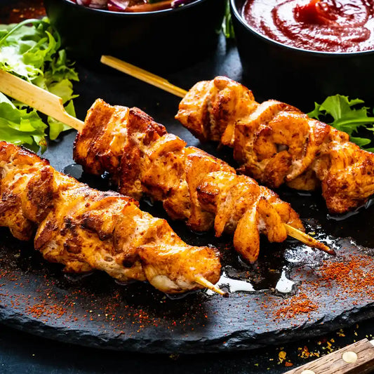 Spicy Chicken Shashlik Skewers – Grilled Veg BBQ Chicken Snack