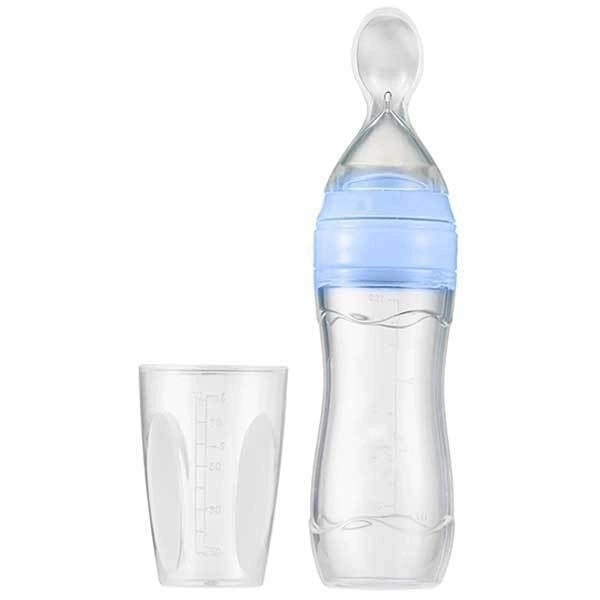 Baby Silicone Lito Bottle - The 2 In 1 Baby Food Feeding Lito Bottle Is Designed To Combine A Feeding Bottle And Spoon System