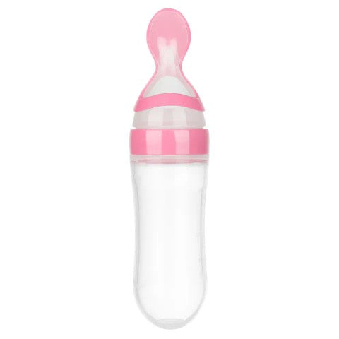 Baby Silicone Lito Bottle - The 2 In 1 Baby Food Feeding Lito Bottle Is Designed To Combine A Feeding Bottle And Spoon System