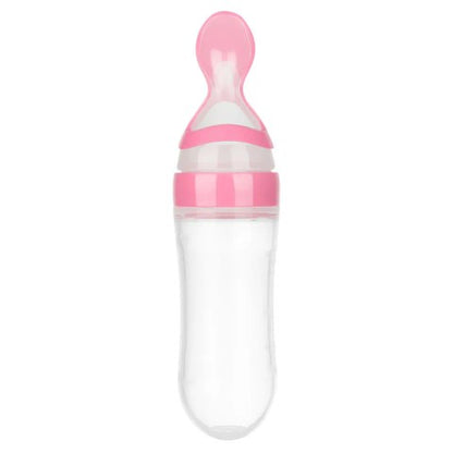 Baby Silicone Lito Bottle - The 2 In 1 Baby Food Feeding Lito Bottle Is Designed To Combine A Feeding Bottle And Spoon System