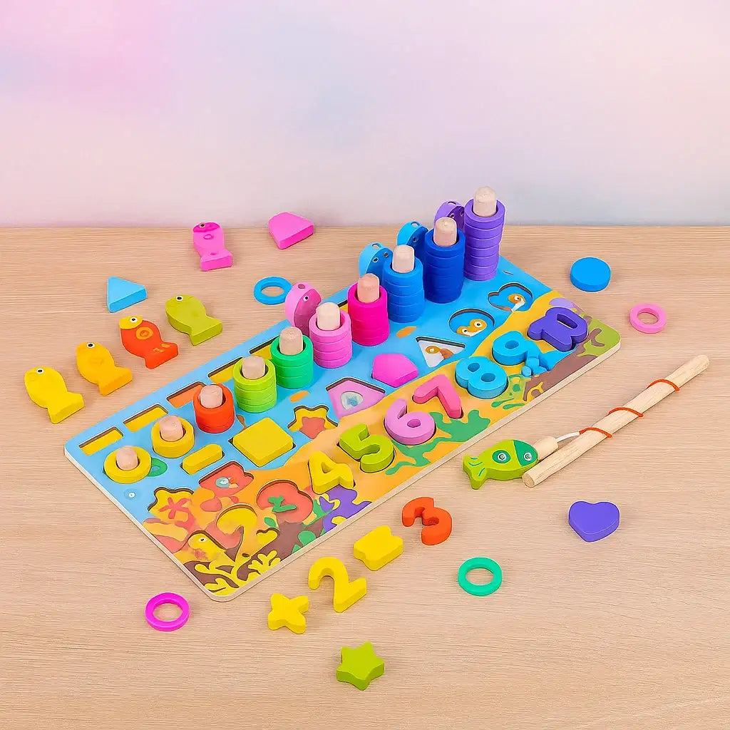 6 in 1 Logarithmic Board – Math Learning & Geometry Educational Tool