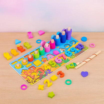 6 in 1 Logarithmic Board – Math Learning & Geometry Educational Tool