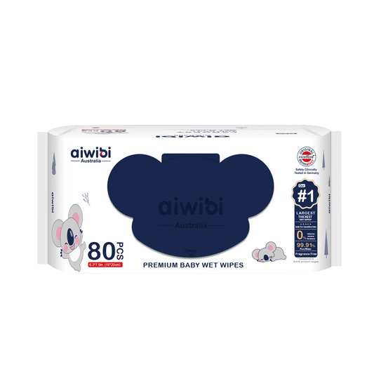 Aiwibi Premium Baby Wet Wipes 80pull - Free From Alcohol, Fragrance, Dyes, Parabens, And Harsh Chemicals, They Are Safe For Newborns, Infants, And Even Adults With Sensitive Skin