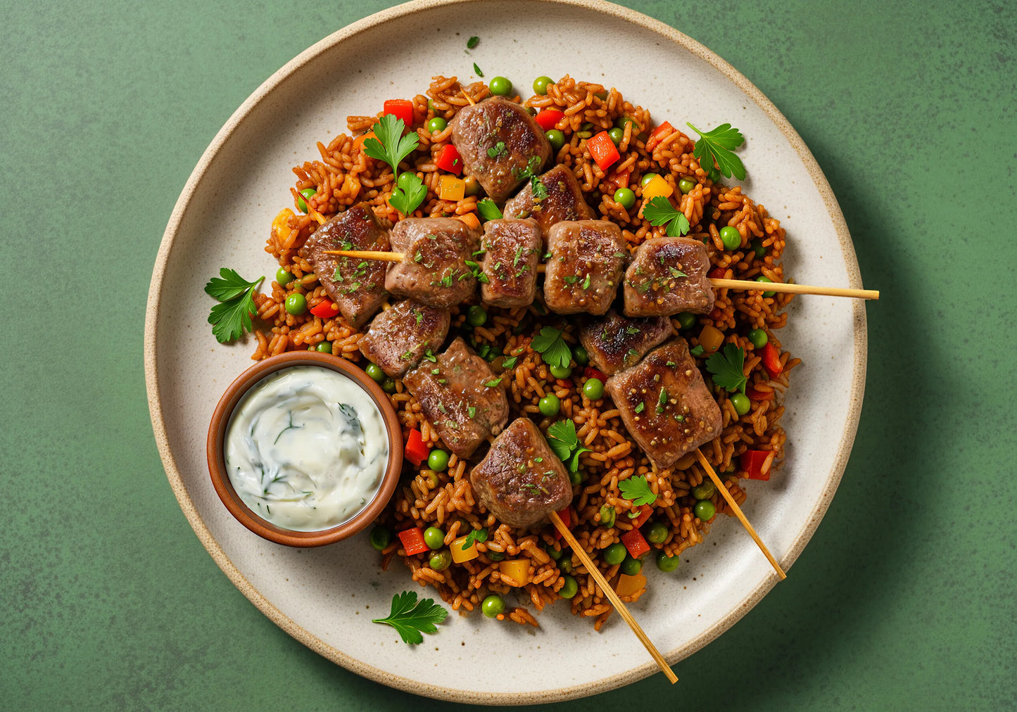 Skewers Fried Rice
