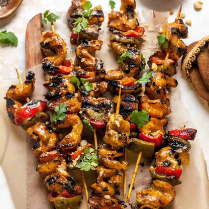 Chicken Satay Skewers – Creamy Peanut Sauce Grilled Chicken Snack