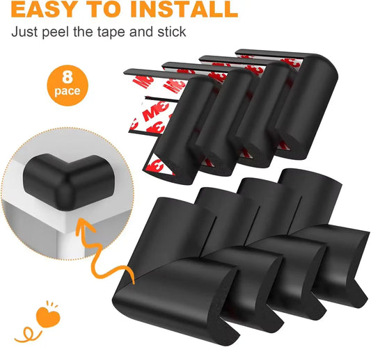 Children's Collision Protection -8 Pcs- Provide Added Safety By Helping Cushion Sharp Corners, Edges, And Hard Surfaces Commonly Found On Furniture And Household Items