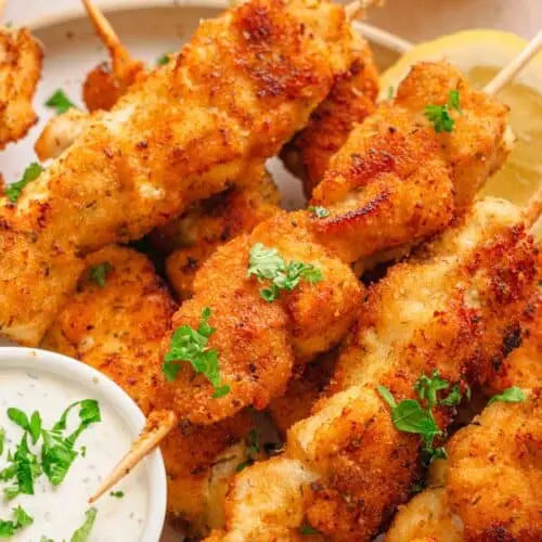 Crispy Breaded Strip Skewers – Crunchy Chicken Party Snack