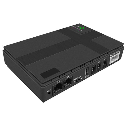 DC UPS Backup Power Supply – 18W 8800mAh Mini UPS for Routers, CCTV Cameras