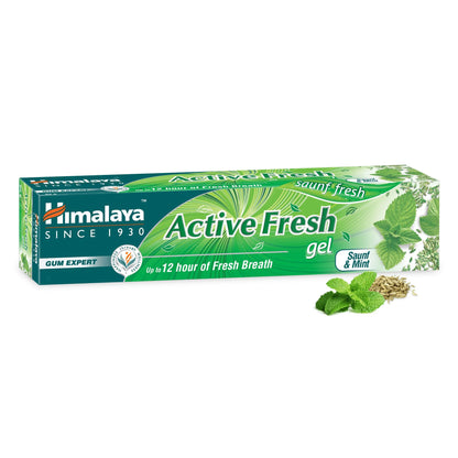 Himalaya Active Fresh Gel Toothpaste 80g for Fresh Breath & Healthy Gums