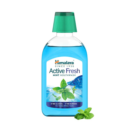 Himalaya Active Fresh Mouthwash | Fennel Oil and Mint | Long-Lasting Fresh Breath