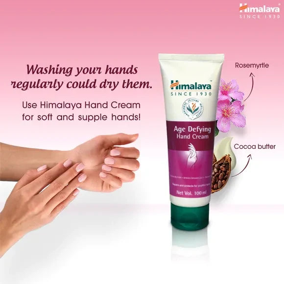 Himalaya Age Defying Hand Cream | Cocoa Butter, Spiked Ginger Lily and Rose Myrtle Extracts