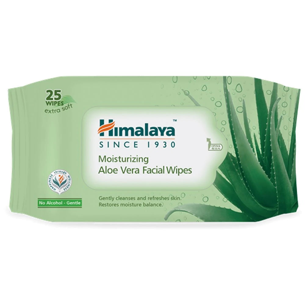 Himalaya Aloe Vera Facial Wipes 25’s for Gentle Moisturizing Cleansing