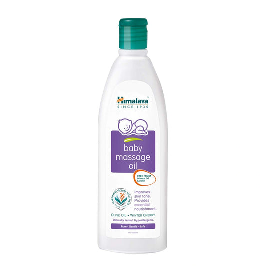 Himalaya Baby Massage Oil | Olive Oil & Winter Cherry Extracts | Gentle Nourishing Skin & Bone Care 100ml / 200ml / 500ml