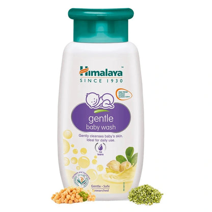 Himalaya Gentle Baby Wash | Chickpea & Green Gram Extracts |Mild & Safe Daily Baby Skin Cleanser 100ml / 200ml