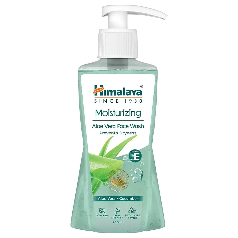 Himalaya Moisturizing Aloe Vera Face Wash | Aloe Vera & Cucumber | Hydrating & Gentle Cleanser