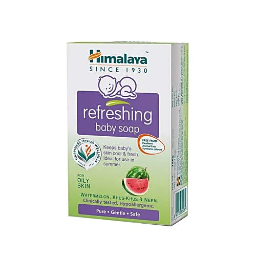 Himalaya Refreshing Baby Soap | Watermelon and Neem for Soft Cleansing for Babies 125g