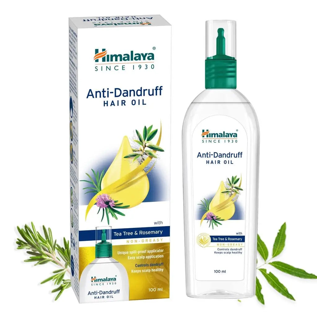 Himalaya Anti-Dandruff Hair Oil | Tea Tree & Rosemary Extracts | Scalp Care & Flake Control