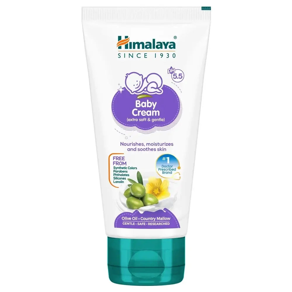 Himalaya Baby Cream | Olive Oil & Country Mallow | Soft & Moisturizing Skin Care for Babies 50ml / 100ml / 200ml