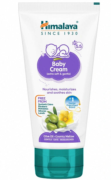 Himalaya Baby Cream | Olive Oil & Country Mallow | Soft & Moisturizing Skin Care for Babies 50ml / 100ml / 200ml