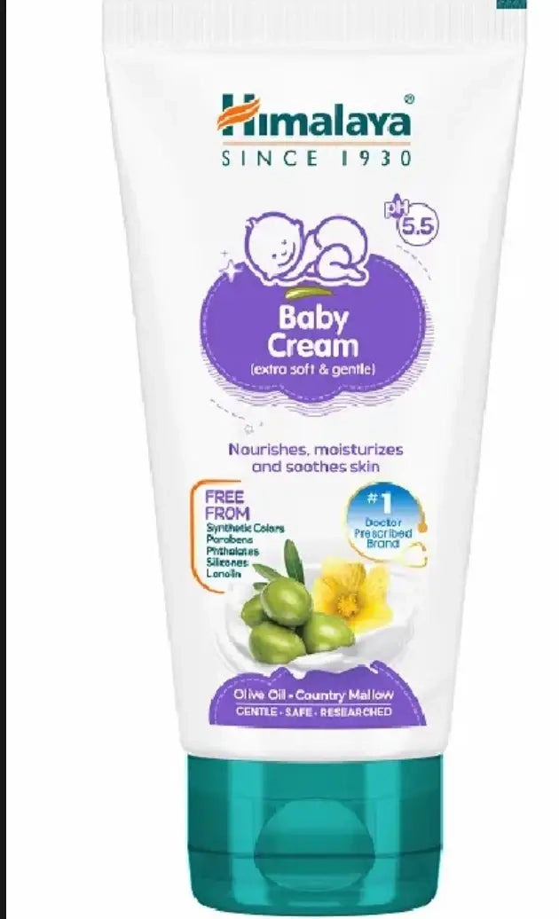 Himalaya Baby Cream | Olive Oil & Country Mallow | Soft & Moisturizing Skin Care for Babies 50ml / 100ml / 200ml