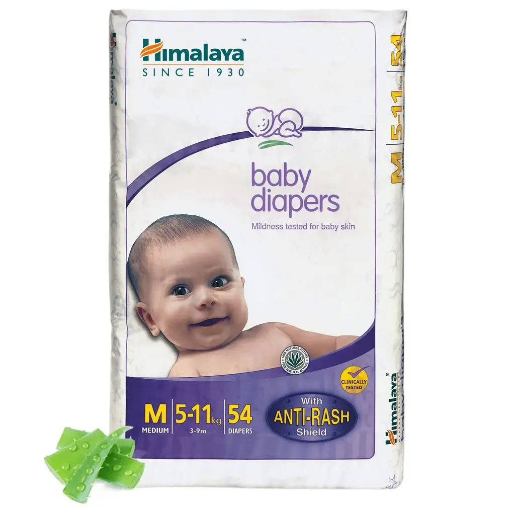 Himalaya Baby Diapers | Aloe Vera & Yashad Bhasma with Anti-Rash Shield | Comfortable Protection for Babies