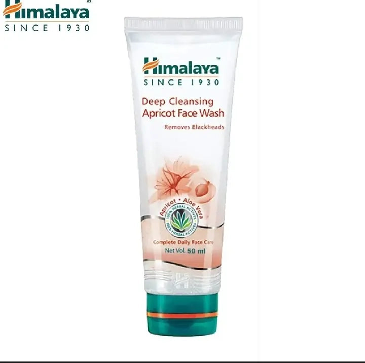 Himalaya Deep Cleansing Apricot Face Wash | Apricot and Aloe Vera | Exfoliating Skin Cleanser