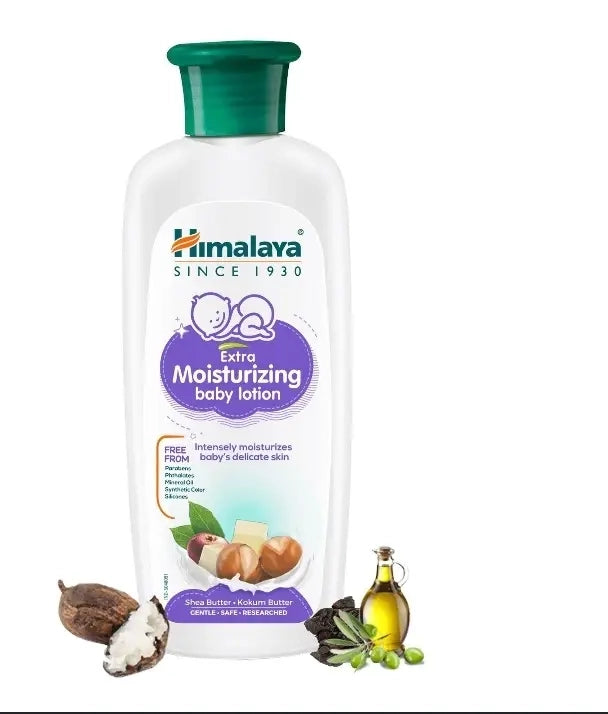 Himalaya Extra Moisturizing Baby Lotion | Shea Butter and Kokum Butter| Deep Hydration for Soft Baby Skin 100ml / 400ml